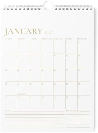 Karto Wall Calendar 2026 8.5x11 in - Golden