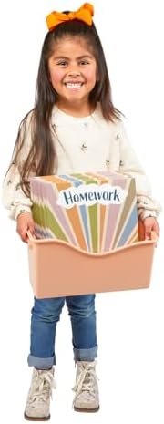 Really Good Stuff Easy Carry Storage Bins, Set of 6 Boho Colors