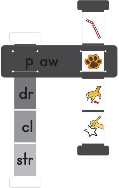 Really Good Stuff Word Building Sliders: Vowel Teams, 27 Sliders, Phonics