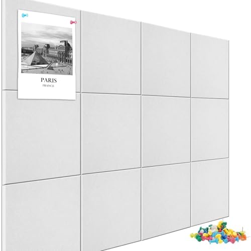 48" x 36" Large Felt Bulletin Board & Cork Board Alternative, Warm White