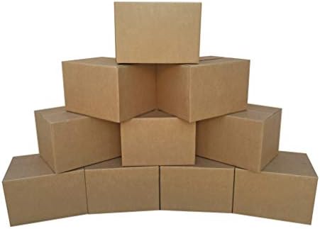 Amazon Basics Cardboard Moving Boxes for Packing and Shipping, Medium Size, 18" x 14" x 12", Brown, 10-Pack
