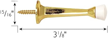 Design House Cast Door Stop, Polished Brass