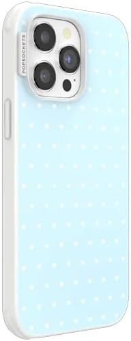 PopSockets iPhone 14 Pro Max Phone Case w/MagSafe- Sweet Heart Blue | Magnetic, Wireless Charging, Camera & Drop Protection, Blue, Phone, Women