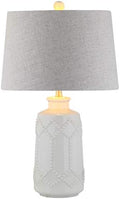 JONATHAN Y Alice Textured Ceramic Table Lamp 26", Cream