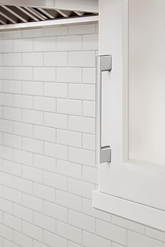 Amerock 10BX3713226 | Polished Chrome Cabinet Pull | 5-1/16 inch (128mm) Center-to-Center | 30 Pack | Cityscape | Furniture Hardware
