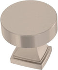 Franklin Brass 10 Pack Brushed Nickel Cabinet Knobs 1-1/16 inch (27mm) Kitchen Cabinet Handles and Drawer Knobs for Cupboards, Dressers, Furniture, Bathroom Vanity | Tiered Foot