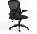 Comfy Chair Computer Chair Office Swivel Desk Ergonomic Mesh Computer Desk Chair Armrest for Home Office Bedroom Chair Swivel Chairs (Colour: Grey) (Black1)