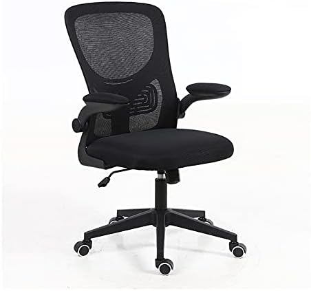 Comfy Chair Computer Chair Office Swivel Desk Ergonomic Mesh Computer Desk Chair Armrest for Home Office Bedroom Chair Swivel Chairs (Colour: Grey) (Black1)