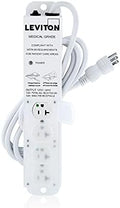 Leviton Medical Grade Surge Protective Power Strip, 20 Amps, 125 Volt, 4-Outlets, 7 Ft. Cord Length