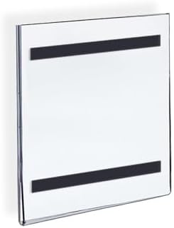 Azar Displays 129924 5.5" W x 8.5" H Vertical U-Frame with Magnetic Strips Pack of 10