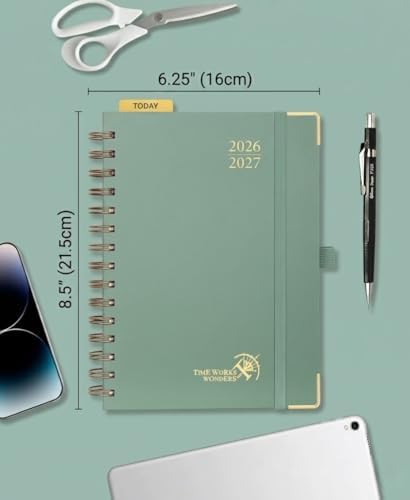 POPRUN 2026-2027 Weekly Planner 6.25" x 8.5" Weekly and Monthly Planner