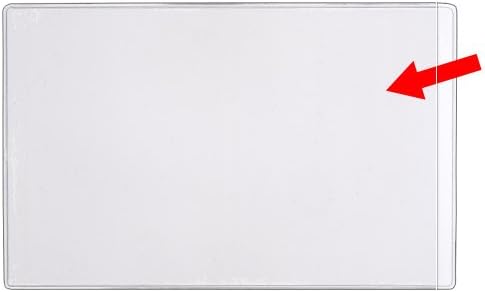 StoreSMART - 4" x 6" - Non-Adhesive Plastic Vinyl Pocket - Photo Sized - Open Short Side - 25 Pack - PE1888S-25