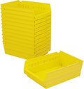 Akro-Mils 30150 Heavy Duty Plastic Shelf Bins, 12"x 8"x 4", Yellow, 12-Pack