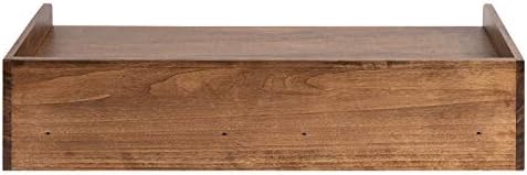 Kate and Laurel Kitt Modern Floating Shelf with Drawers, 28 x 12 x 6.5 inches, Rustic Brown, Chic Floating Storage Console Table or Desk for Wall