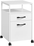 VASAGLE 2 Drawer File Cabinet, Rolling Printer Stand