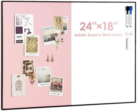 ARCOBIS Cork Board White Board Combo for Wall