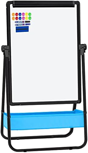 Magnetic Whiteboard with Stand - Double Sided 40"x28" Portable U Stand Easel Whiteboard, Height Adjustable & 360° Rotating Dry Erase Boards for Classroom, Home, Restaurant & Presentation