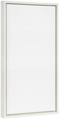 Kate and Laurel Sylvie Blank Framed Canvas Wall Art; 14x26.5 White; Modern Empty Canvas for Paint-Your-Own Art; Ready to Paint Premium Canvas Already Framed