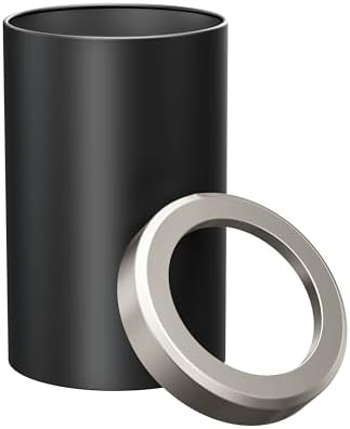 Gatco Small Bathroom Trash Can with Lid, Round 3 Gallon Stainless Steel Wastebasket, Under Sink, Matte Black and Satin Nickel, for Bathroom, Bedroom, Office (1912SN)