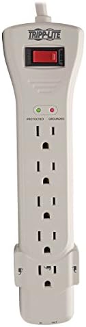 Tripp Lite 7 Outlet Surge Protector Power Strip, 15ft. Extra Long Cord, Right Angle Plug, Fax/Modem Protection, RJ11, $75K Insurance & Manufacturer's Warranty (SUPER7TEL15)