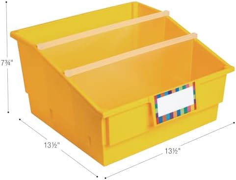 Really Good Stuff Picture Book Classroom Library Bins with Dividers