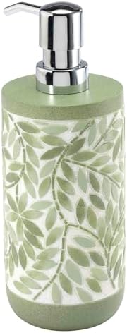 Avanti Linens - Lotion Pump/Soap Dispenser, Resin Countertop Accessories, Guest Bathroom Essentials (Stratford Collection, Green)