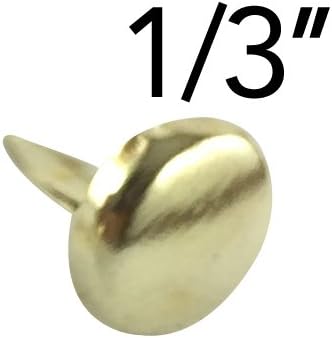 Clipco Paper Fasteners Mini 1/3-Inch Brass Plated (100-Pack)