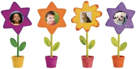 Colorations Wooden Flower Pot Picture Frames, Set of 12, Ages 4+, PreK+ | Kids' Keepsake Craft for Mother's/Father's Day, Birthdays or Holidays, Personalize and Decorate Each Frame