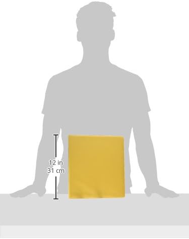 Samsill Economy 3 Ring Presentation View Binder, 1 Inch Round Ring, Yellow – Holds 200Sheets, Customizable Clear View Cover(18531)
