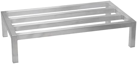 Winco 20-Inch by 36-Inch Dunnage Rack, 8-Inch High, 1800-Pound Capacity,Aluminum,Medium