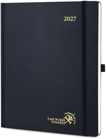 POPRUN 2027 Planner Weekly and Monthly, 8.5" x 10.5", Daily Calendar Book