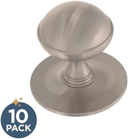Franklin Brass 10 Pack Brushed Nickel Cabinet Knobs 1-1/2 inch (38mm) Kitchen Cabinet Handles and Drawer Knobs for Cupboards, Dressers, Furniture, Bathroom Vanity |Classic Farmhouse