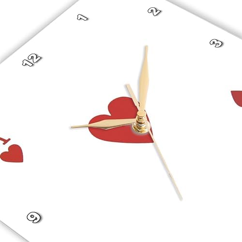 3dRose DPP_76551_1 Ace of Hearts Playing Card-Red Heart Suit-Gifts for Cards Game Players of Poker Bridge Games-Wall Clock, 10 by 10-Inch