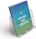 Azar Displays 252385-1PK Clear Acrylic Letter-Sized Brochure Holder – Wall Mount or Countertop Display for 8.5" x 11" Flyers, Magazines, and Pamphlets ( 1-Pack)