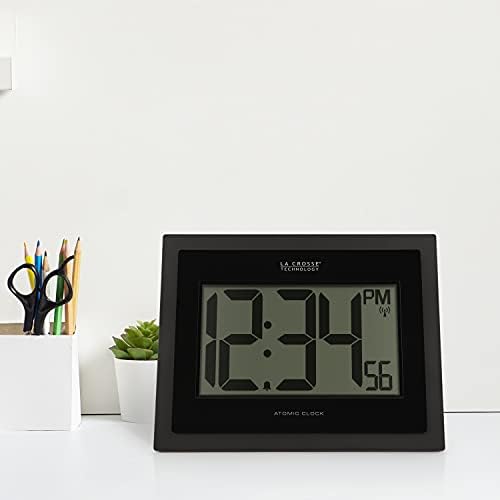 La Crosse Technology 513-54087-INT Atomic Digital Wall Clock with Indoor Temperature (Pack of 5)