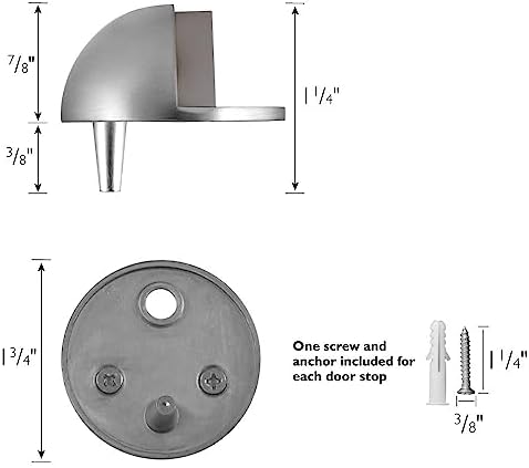 Design House Dome Doorstop, Satin Nickel