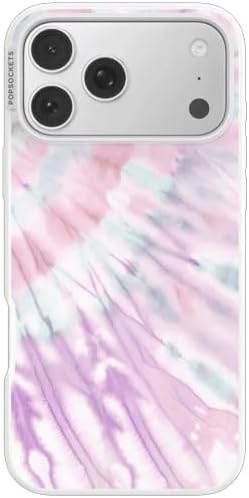 PopSockets iPhone 17 Pro Max Phone Case with MagSafe- Coastal Dye Purple | Magnetic, Wireless Charging, Camera & Drop Protection, Purple, Aura, Rainbow, Colorful