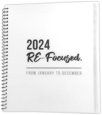 RE-FOCUS THE CREATIVE OFFICE 2026 Calendar Planner 13 month with To-Do Lists for Tasks, Notes or Appointments. Sturdy Planner for At-A-Glance View of Daily Schedule & Weekly Agenda