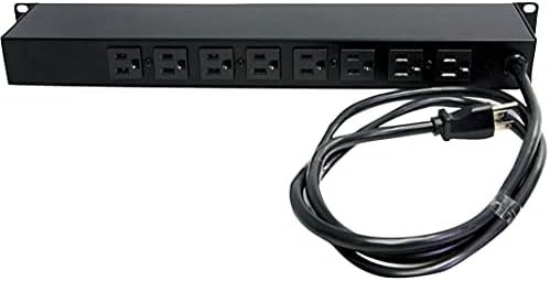 StarTech 8-Outlet 1U PDU, 120V/15A, Surge, 6ft Cord, TAA (RKPW081915)