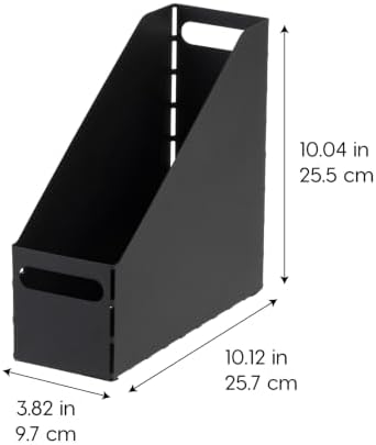 IRIS USA 6-Pack Magazine Holder Organizer, Black | Organize classroom papers, folders and reading materials with compact storage for teachers, schools and educators