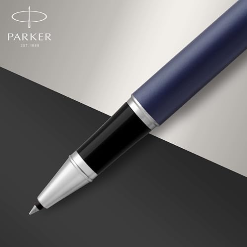 Parker IM Rollerball Pen, Matte Blue, Fine Point, Includes Black Ink Refill - Smooth Writing, Polished, Professional, Sleek Design