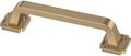 Franklin Brass 10 Pack Champagne Bronze Gold Cabinet Handles 3-3/4 inch (96mm) Kitchen Cabinet Handles and Drawer Pulls for Cupboards and Dressers |Notched Backplate