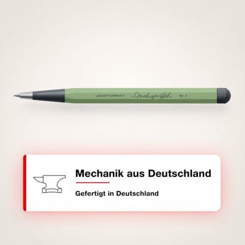 LEUCHTTURM1917 - Drehgriffel Mechanical Pencil - Refillable Writing Stylus with 0.7 mm HB Graphite Lead (Sage)