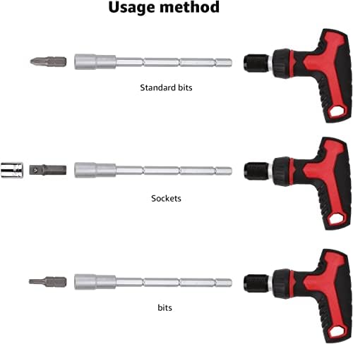Amazon Basics 27-Piece Ratchet Screwdriver and Socket Set, Light-Duty T-Handle with Magnetic Bit Holder, Cr-V Steel, for Household DIY, Electronics and Appliance Repair, Compact Tool wit Hard Case