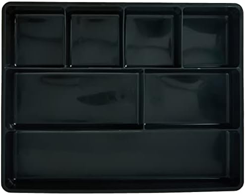 Rubbermaid Extra Deep Desk Drawer Director Tray, Plastic, 11.875 x 15 x 2.5 Inches, Black (Pack of 2)