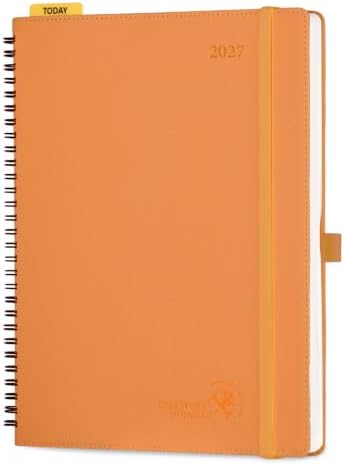 POPRUN 2027 Planner, Large 8.5" x 10.5" Weekly Calendar, Day Planner 2027