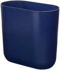 iDesign Small Slim Plastic Bathroom Trash Can, Navy Blue