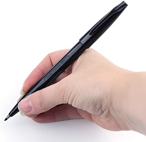 Pentel Sign Pen, Fiber-Tipped, Black Ink (S520-A), Box of 12