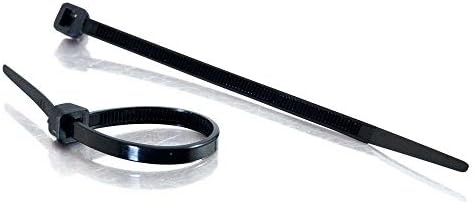 C2G 43036 TAA Compliant Cable Ties, 4 Inch Long, Black, Pack of 100