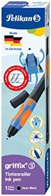 Pelikan Griffix Right Handed Ink Pen - Neon Black - 1 Item in Folding Box - 821001
